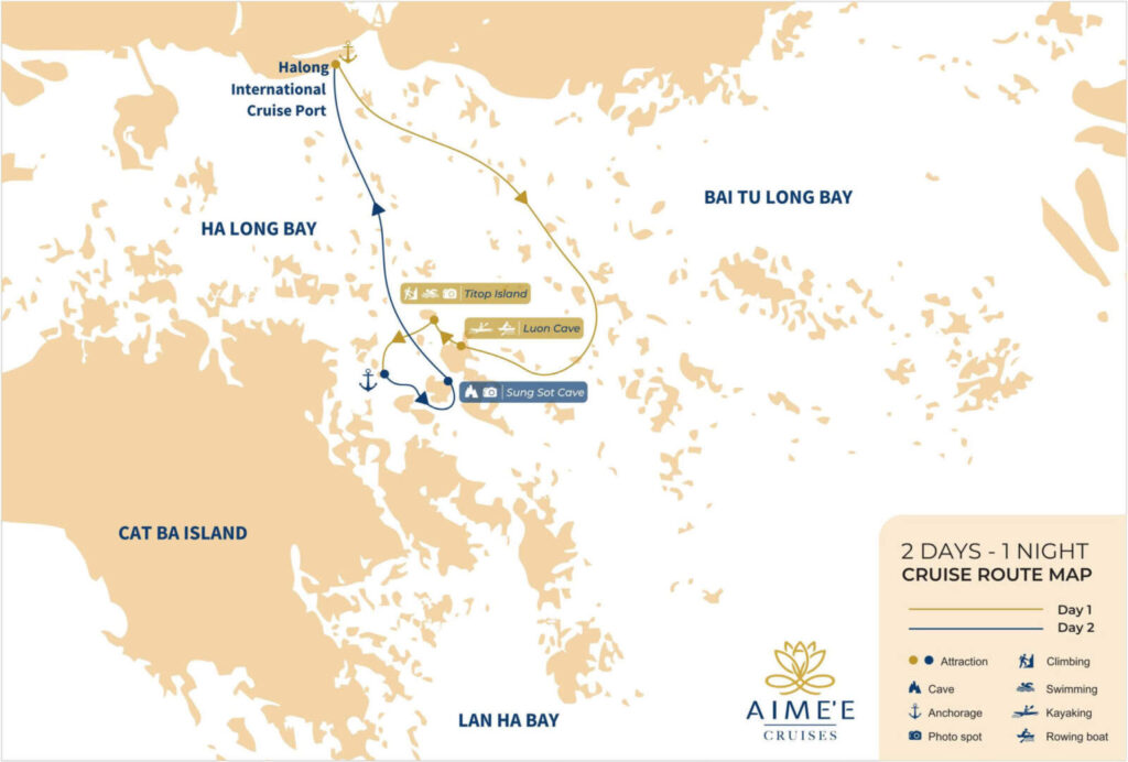 Tuyến 2 – tuyến tham quan vùng trung tâm của Vịnh Hạ Long