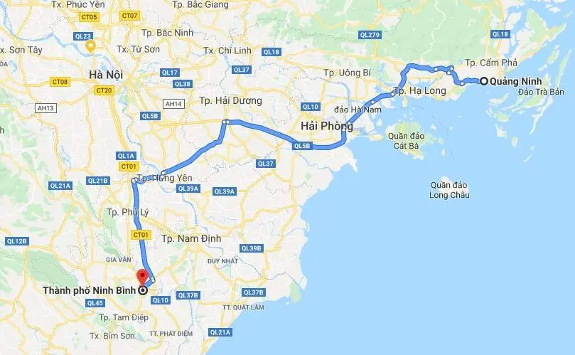 Transportation from Halong Bay to Ninh Binh 